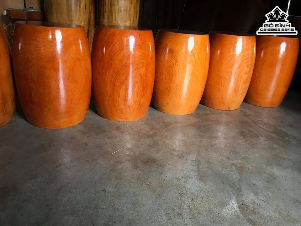 Ghế Đôn Trống Gỗ Huyết Long