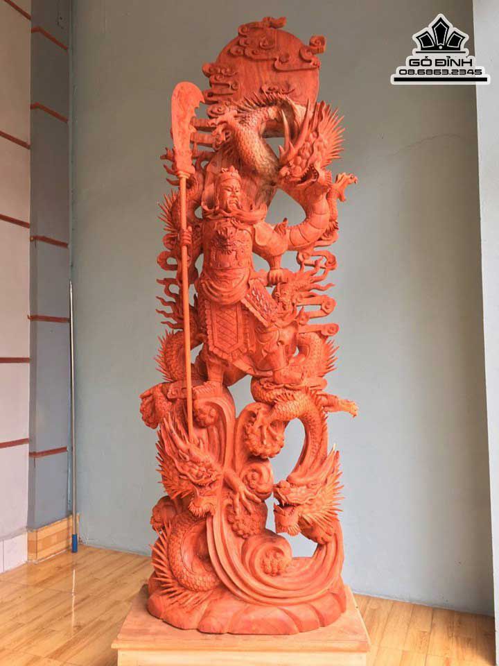 tượng gỗ Quan Công hàng Long
