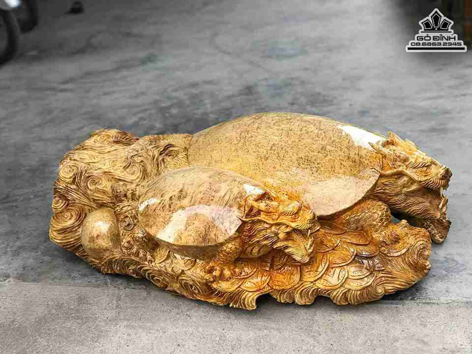 Tượng Long Quy Gỗ Nu Nghiến