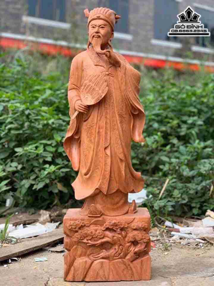 Tượng Khổng Minh Gia Cát Lượng Gỗ Hương