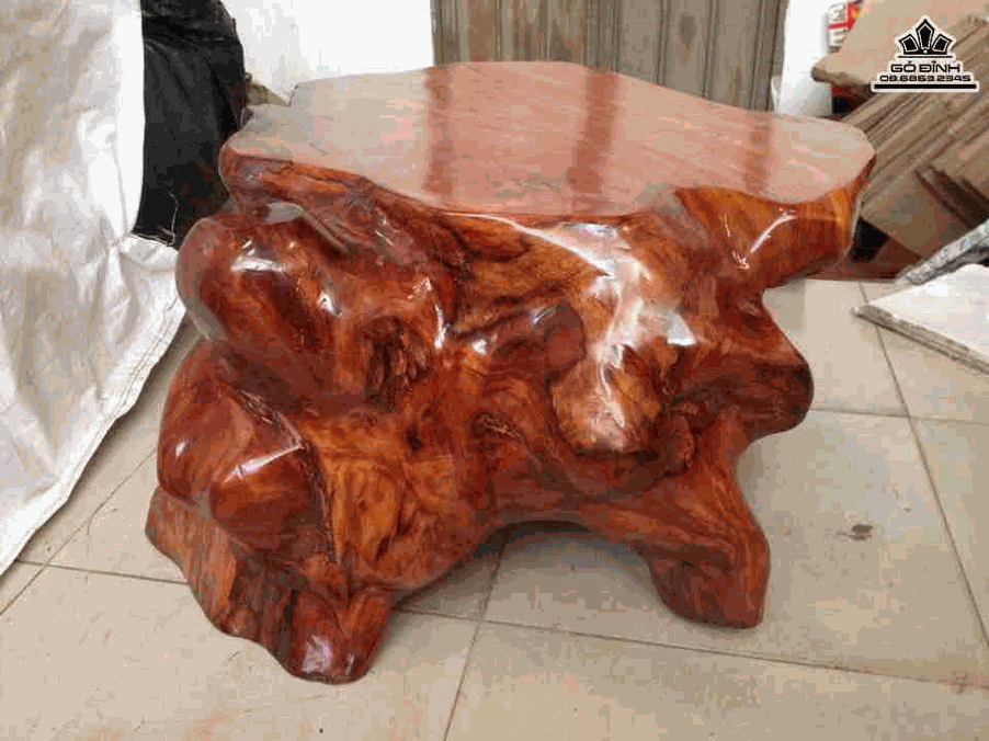 Đôn gỗ nguyên khối gỗ Gõ Đỏ