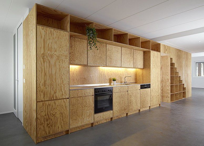 Tủ bếp Gỗ Dán (Plywood)