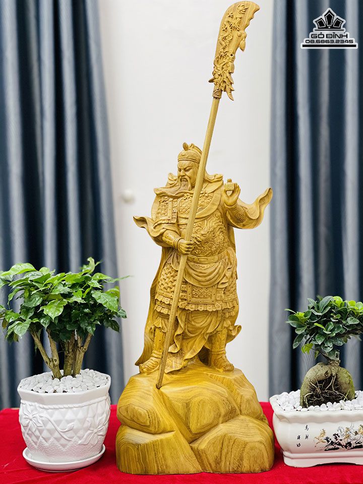  Tượng Quan Công Gỗ Cẩm Vàng