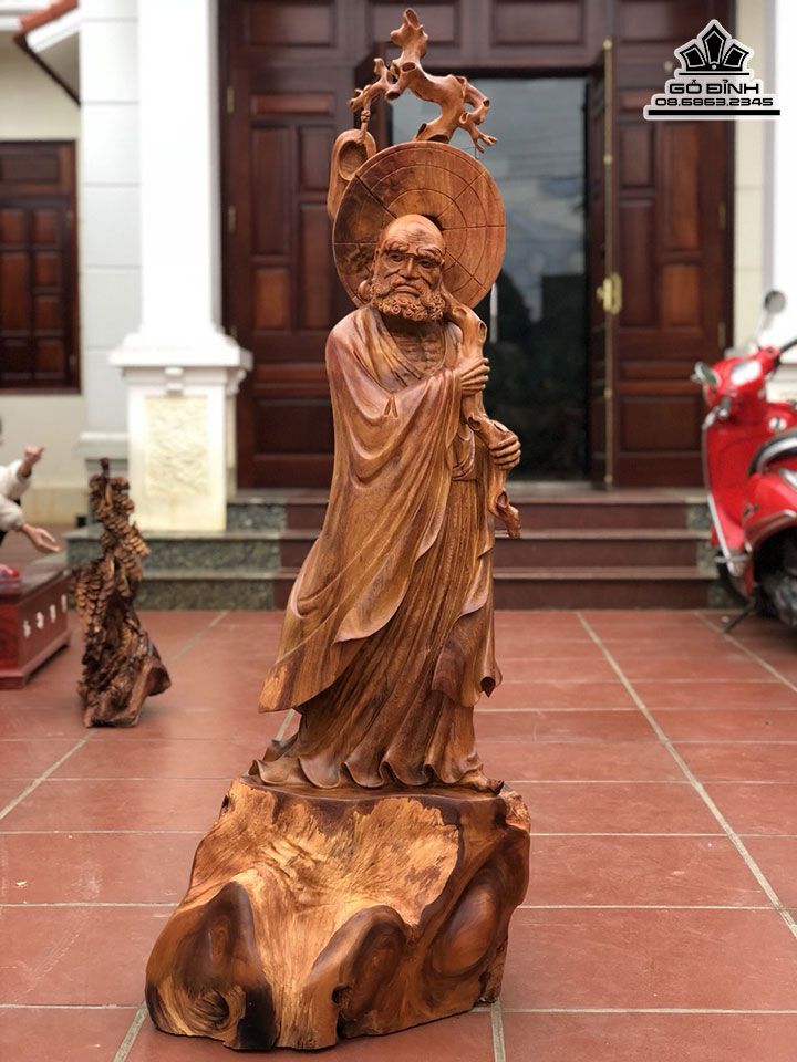 Tượng Đạt Ma Sư Tổ Gỗ Hương