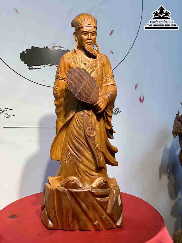 Tượng Gia Cát Lượng gỗ Hương