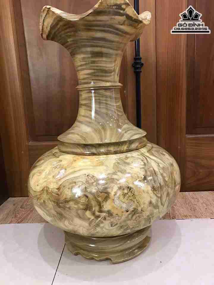 Bình Củ Tỏi Gỗ Nu Nghiến
