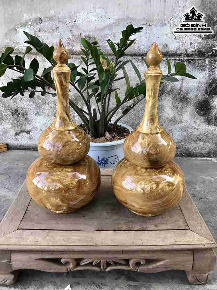 Bình Hồ Lô Gỗ Nu Nghiến