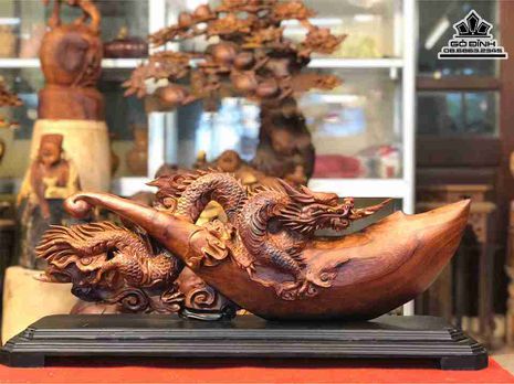 Đồ Long Đao Gỗ kết hợ với rồng - chạm khắc tinh tế