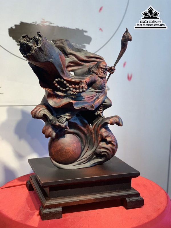 Tượng Đạt Ma gỗ Trắc
