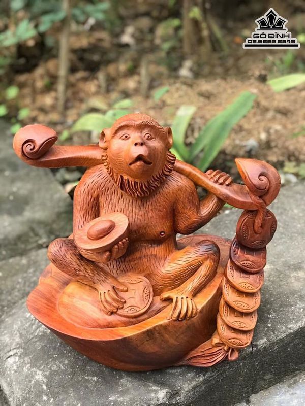 Tượng Khỉ Gỗ Hương
