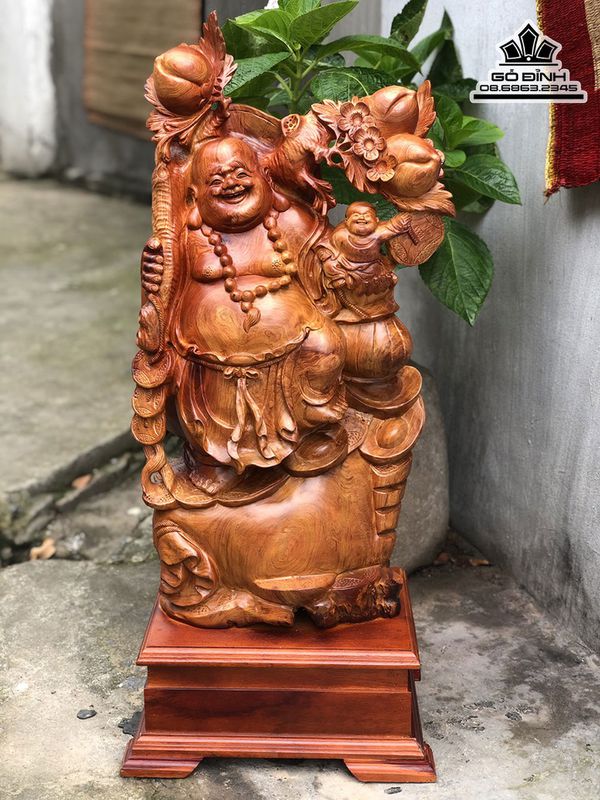 Tượng Di Lặc gỗ Hương - mang lại sự may mắn và tài lộc Tượng Di Lặc gỗ Hương - mang lại sự may mắn và tài lộc