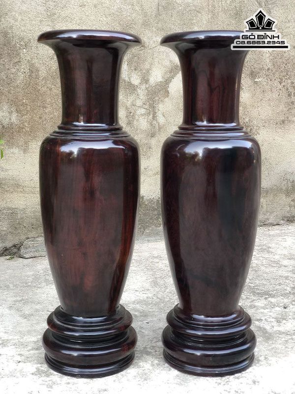 Cặp Lục Bình Gỗ Cẩm Việt