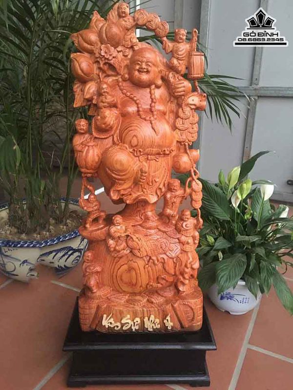 Tượng Phật Di Lặc Cửu Phúc Gỗ Hương Tượng Phật Di Lặc Cửu Phúc Gỗ Hương