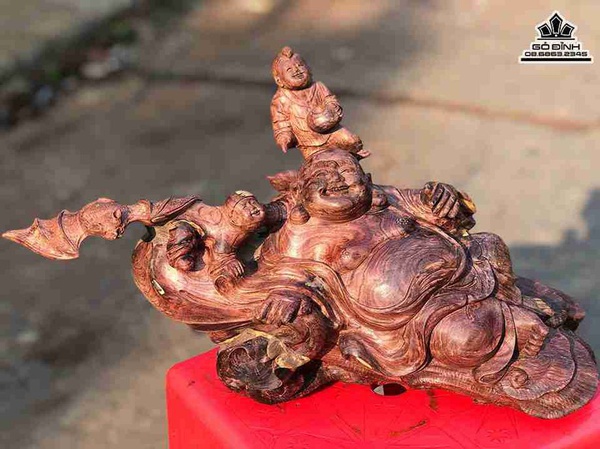 Tượng Phật Di Lặc gỗ Trắc