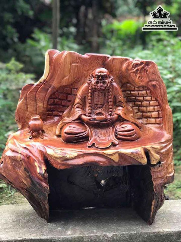 Tượng Đạt Ma Ngồi Thiền Gỗ Hương