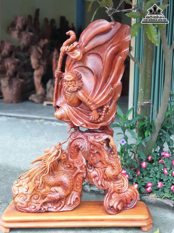 Tượng Đạt Ma Hàng Long gỗ Hương