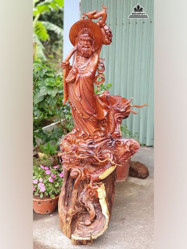 Tượng Đạt Ma Hàng Long gỗ Hương