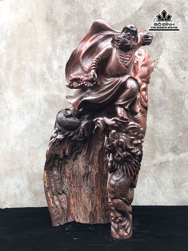 Tượng Đạt Ma Hàng Long gỗ Trắc