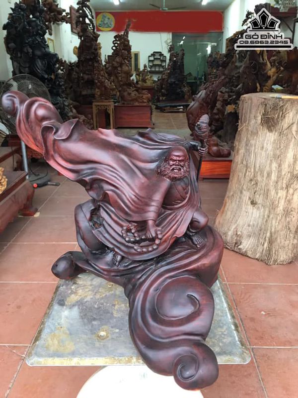 Tượng Đạt Ma Xuất Quyền Gỗ Trắc Tượng Đạt Ma Xuất Quyền Gỗ Trắc