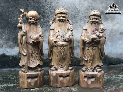 Tượng Phúc Lộc Thọ gỗ Ngọc Am Tượng Phúc Lộc Thọ gỗ Ngọc Am