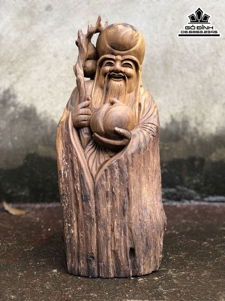 Tượng Ông Thọ Gỗ Bách Xanh 