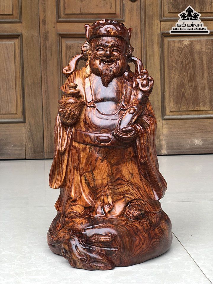 Tượng Thần Tài Gỗ Cẩm