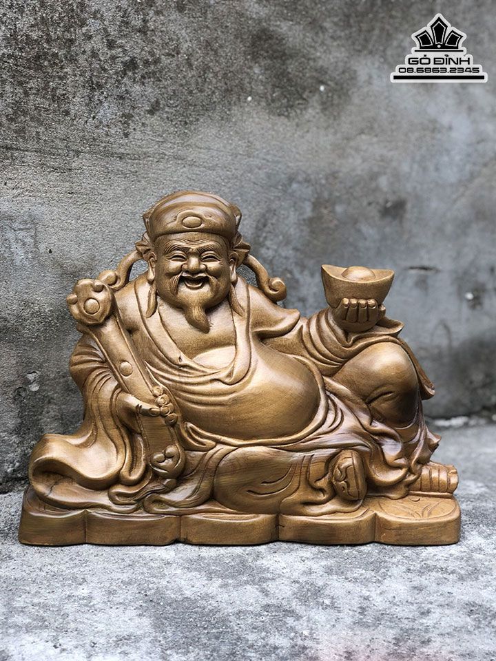 Tượng Thần Tài Gỗ Bách Xanh 