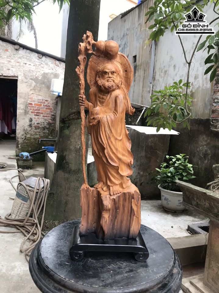 Tượng Đạt Ma Giáo Hóa Gỗ Ngọc Am