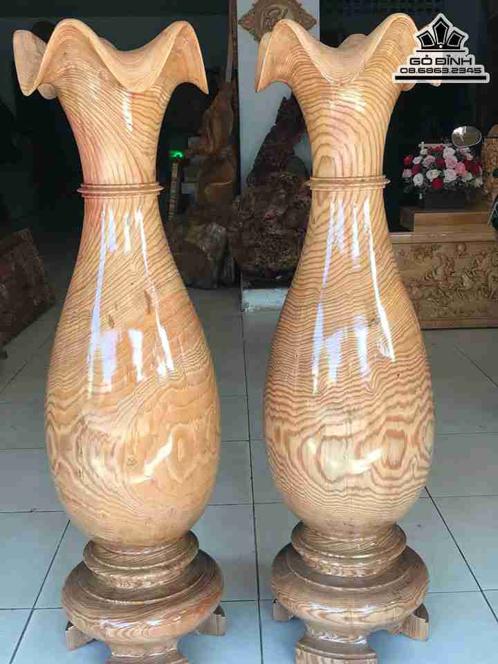 Lục Bình gỗ làm bằng gỗ Du Sam