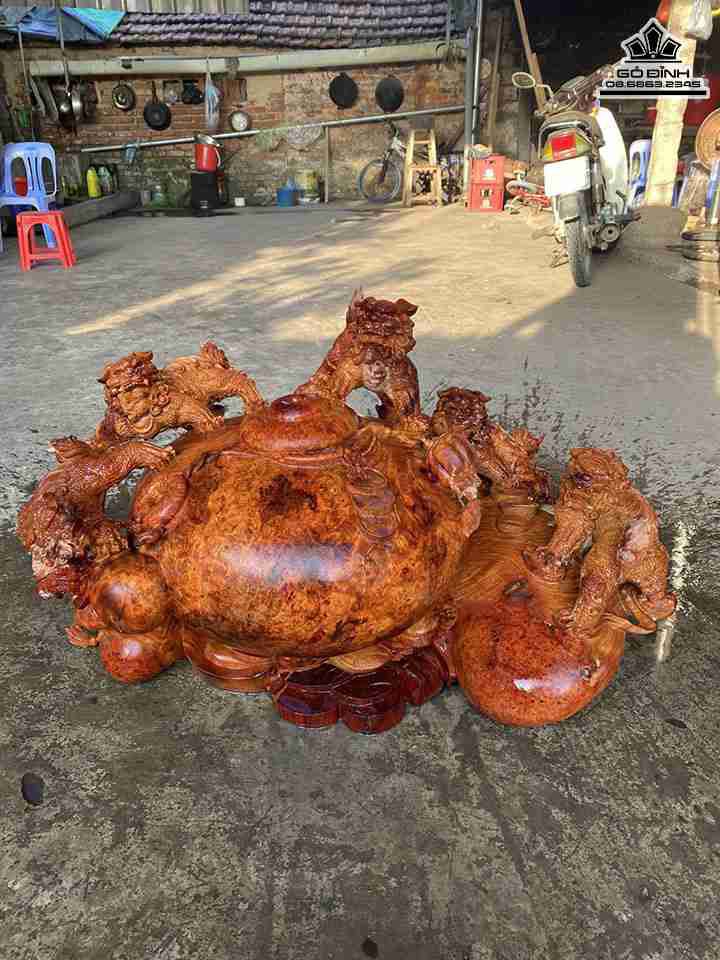 Tượng Ngũ Nghê gỗ Bách Xanh 
