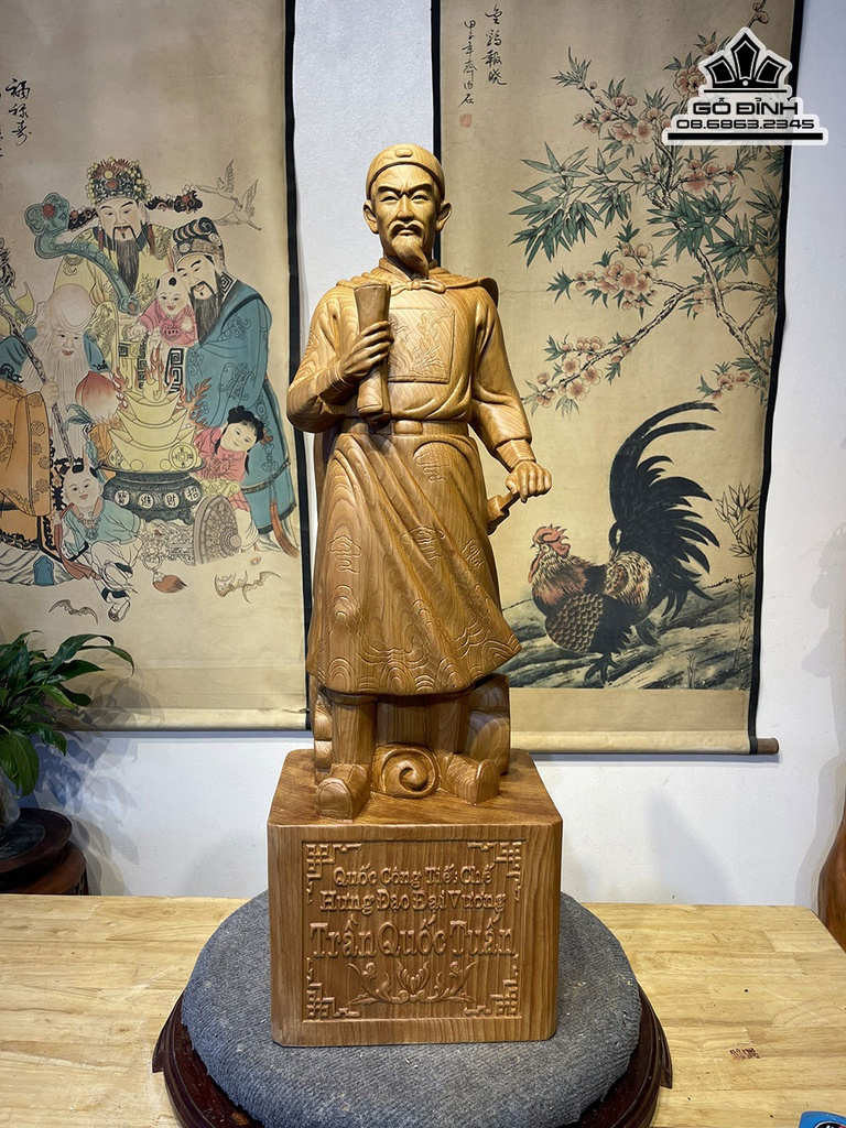 Tượng Trần Quốc Tuấn Gỗ Ngọc Am