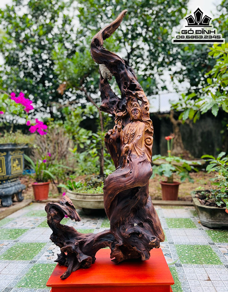 Tượng Phật Mẹ Quan Âm Cao 122 Ngang 52 Sâu 21 (cm)