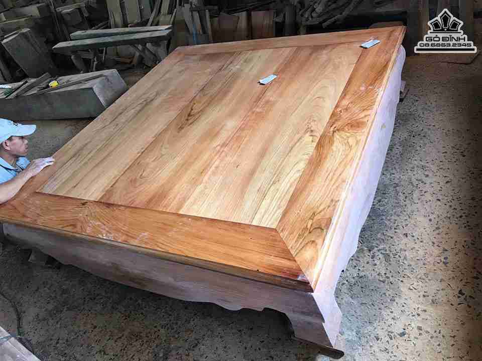  Sập Chạm Trơn Gỗ Gõ Đỏ