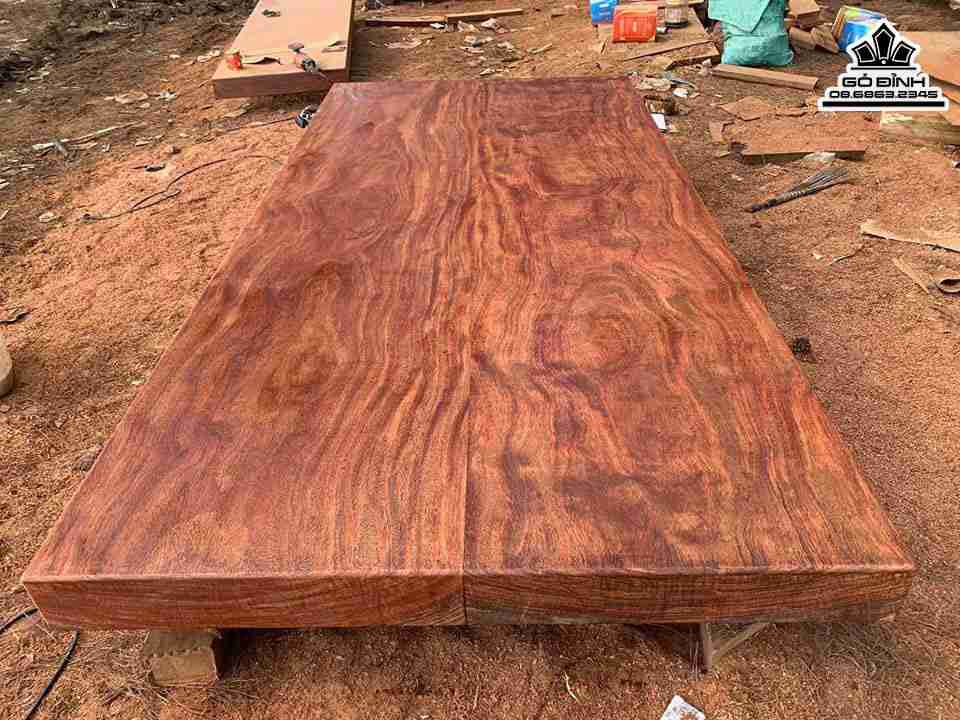 Sập Gỗ 2 Tấm Gỗ Cẩm Hồng Nam Phi