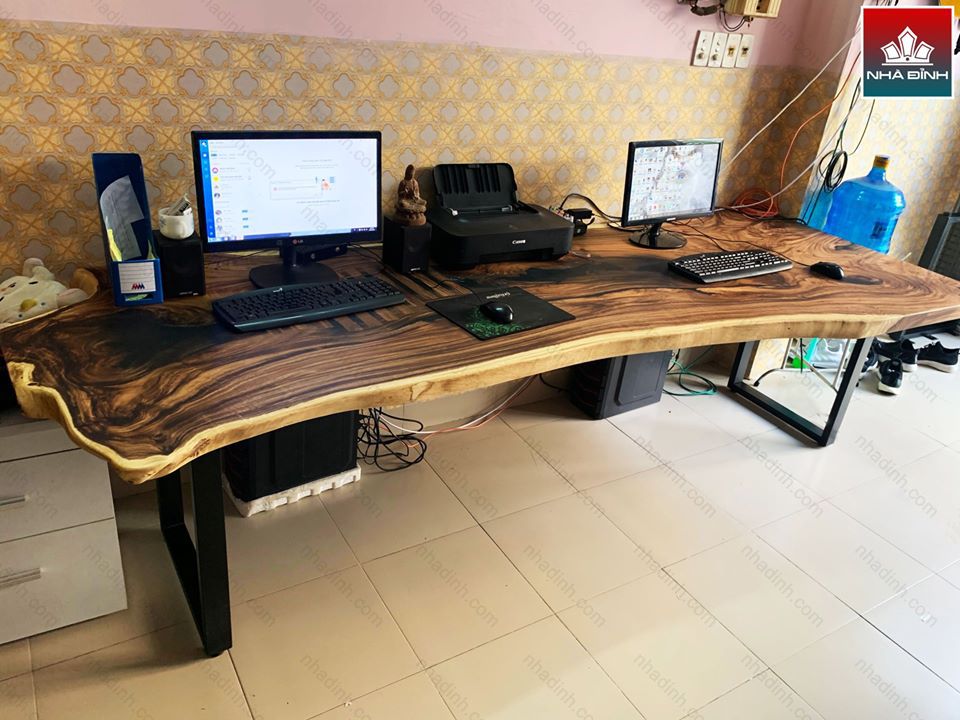 Bàn Làm Việc Gỗ Nguyên Tấm