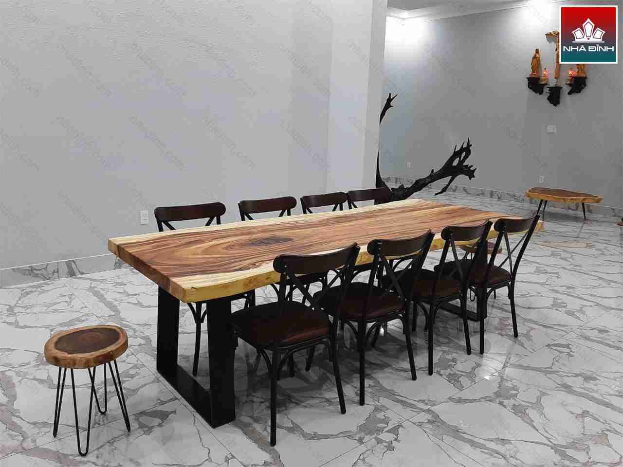 Bộ Bàn Ghế Phòng Khách Gỗ Me Tây