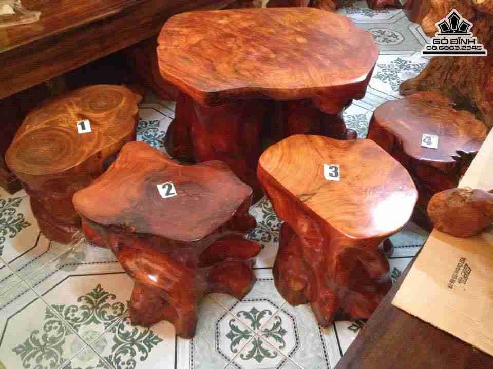Bộ Bàn Ghế Gốc Cây Gỗ Hương