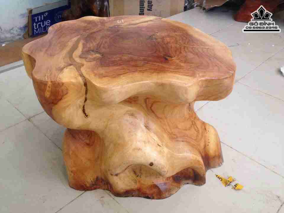 Đôn Gỗ Gốc Cây Gỗ Gõ Đỏ ( Cate )