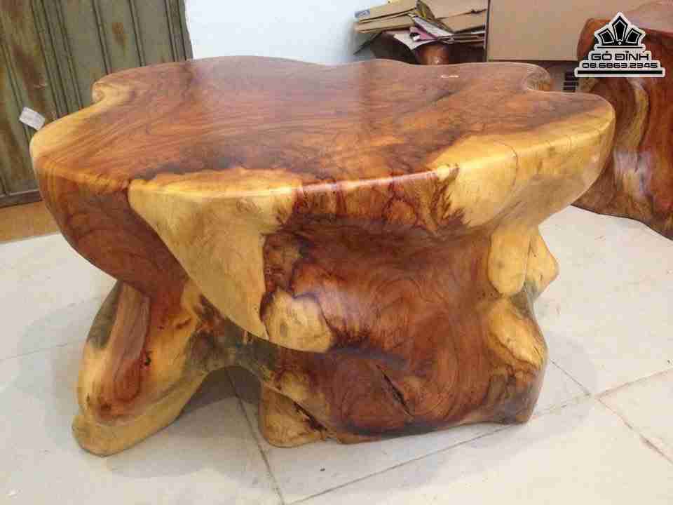 Đôn Gỗ Gốc Cây Gỗ Gõ Đỏ ( Cate )