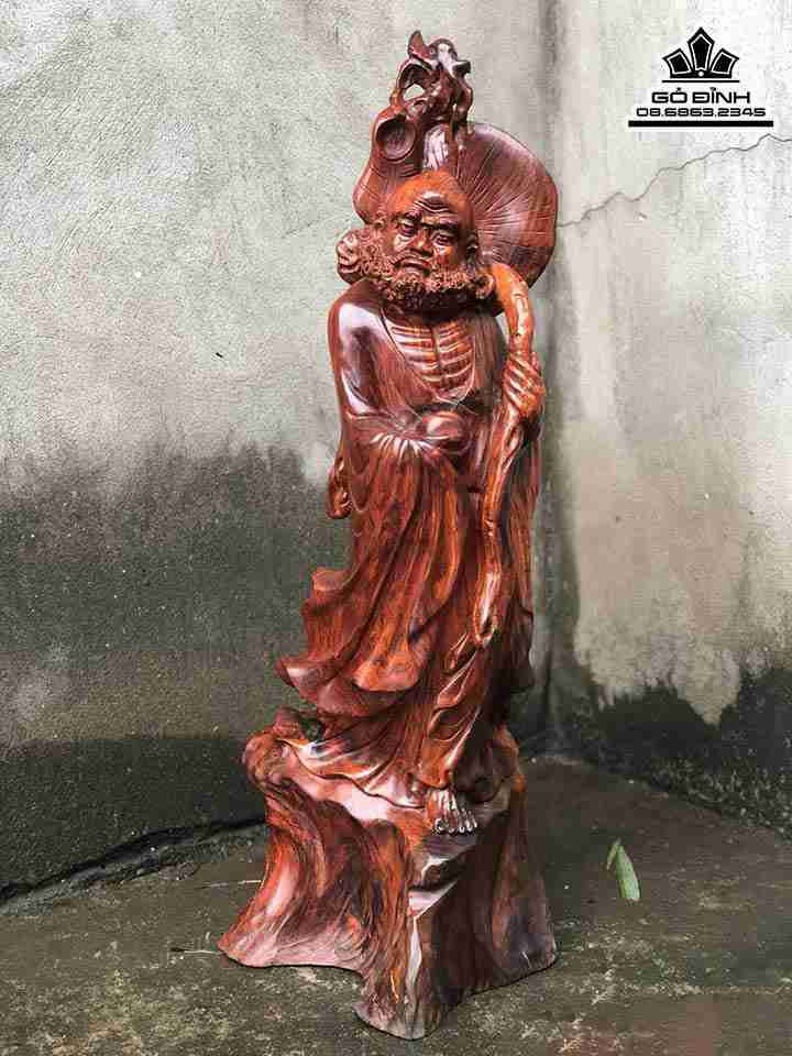 Tượng Đạt Ma Giáo Hóa Gỗ Trắc