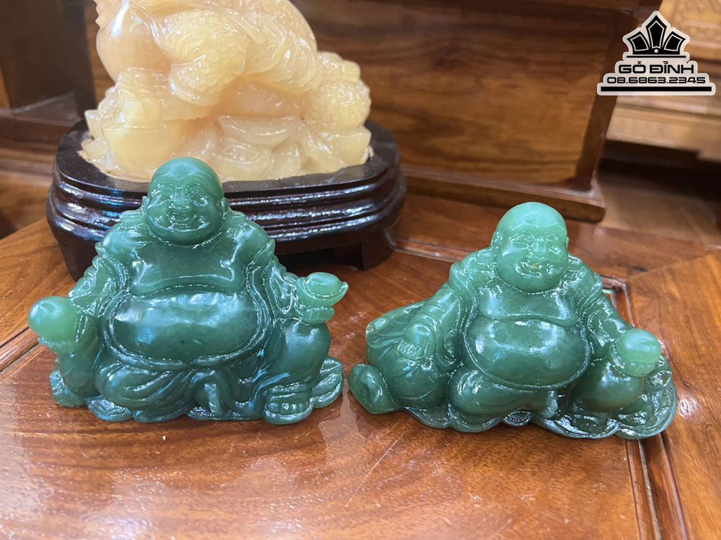 Tượng Phật Di Lặc Đá Thạch Anh Xanh