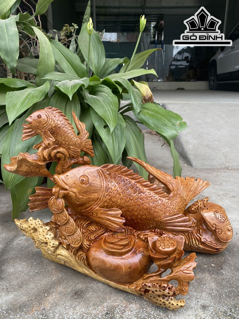 Tượng Cá Chép Mẫu Tử 