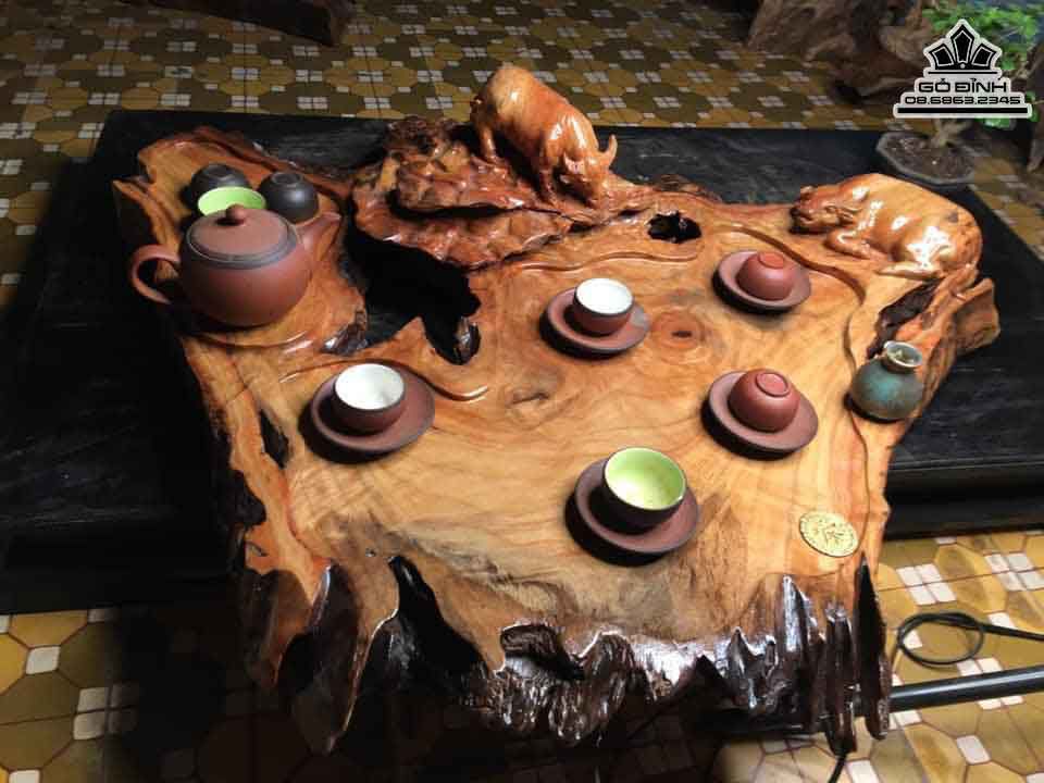Khay Trà Gỗ Nguyên Khối