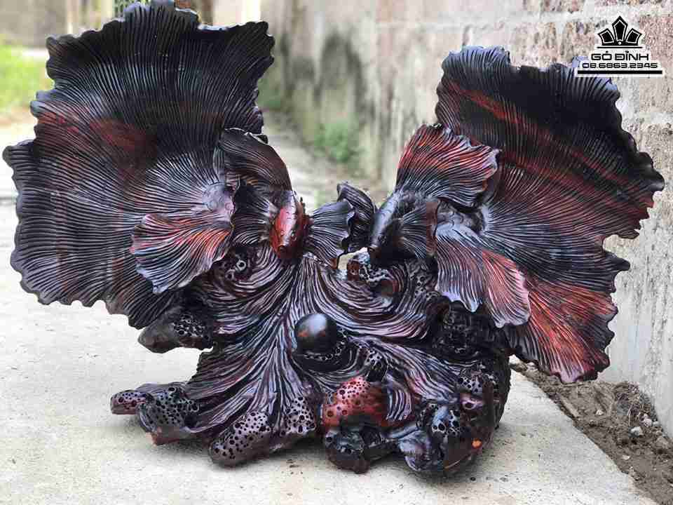 Tượng Cá Xiêm Gỗ Trắc