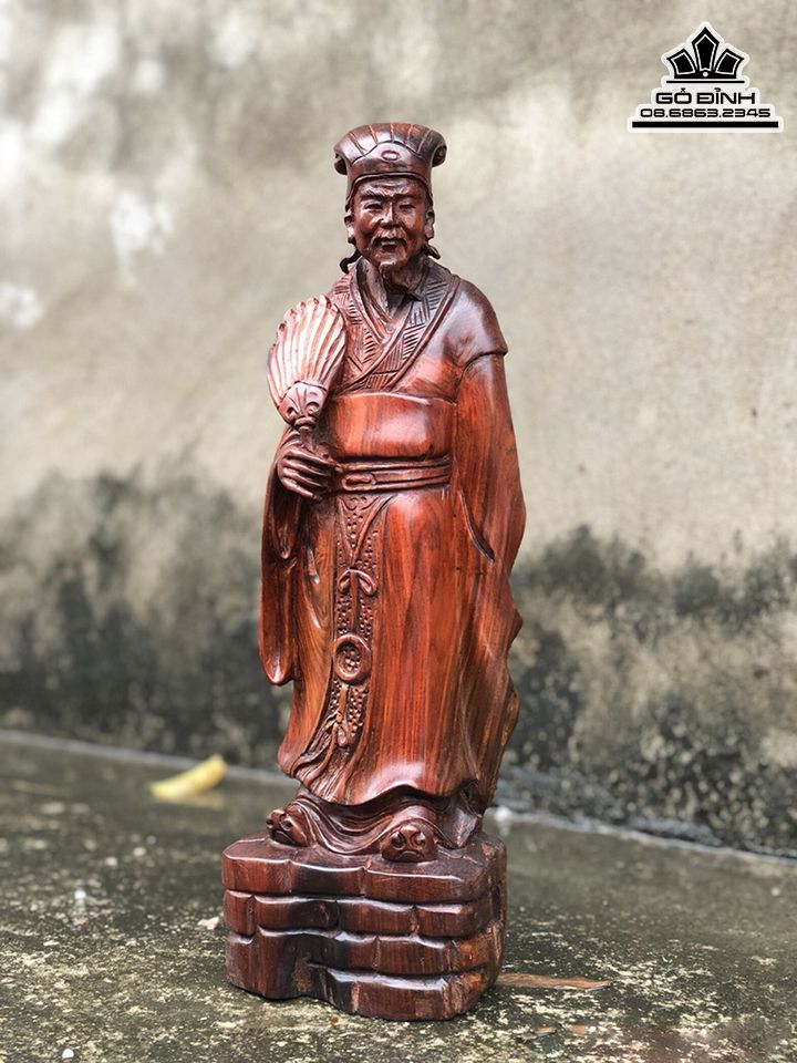 Tượng Gia Cát Lượng Khổng Minh Gỗ Trắc