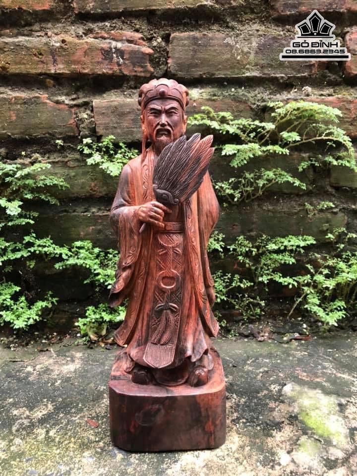 Tượng Khổng Minh Gia Cát Lượng Gỗ Trắc
