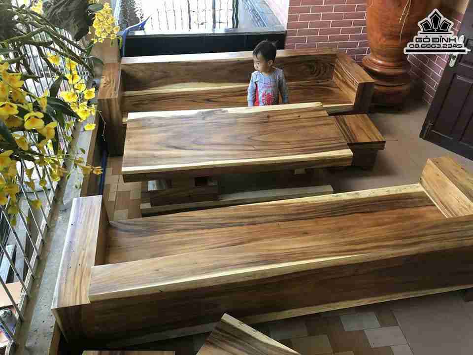 Bộ Bàn Ghế Sofa gỗ Me Tây