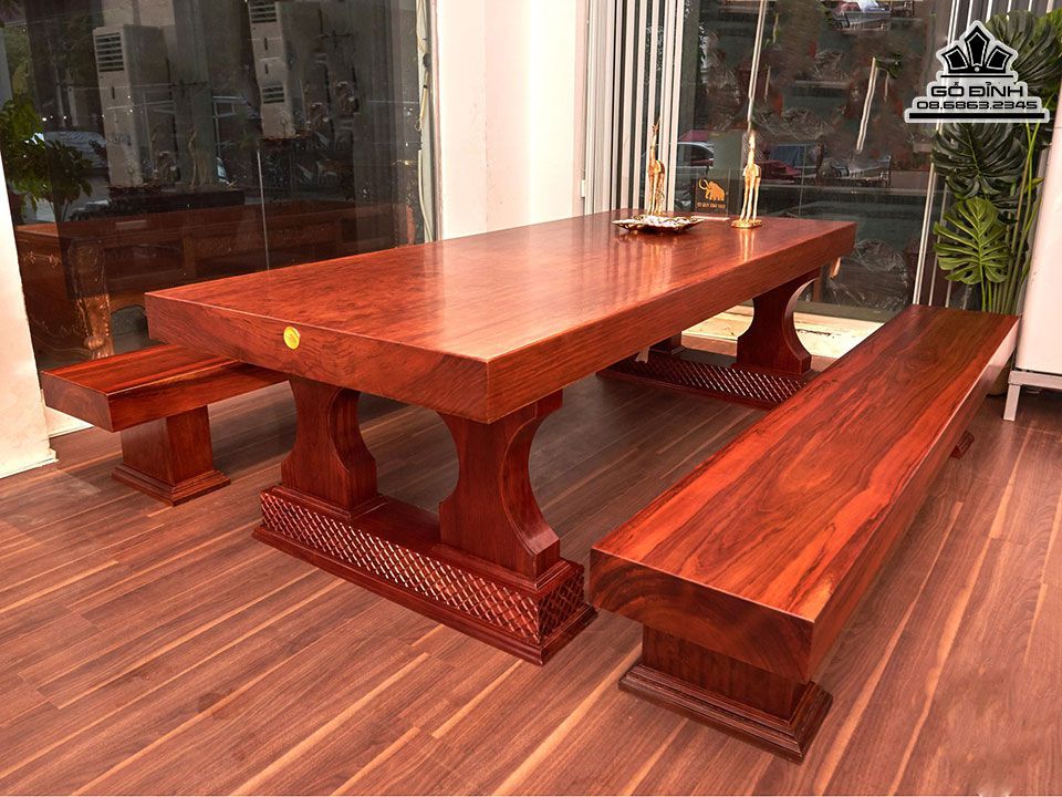 Bộ Bàn Ghế K3 Nguyên Khối Gỗ Cẩm Nam Phi
