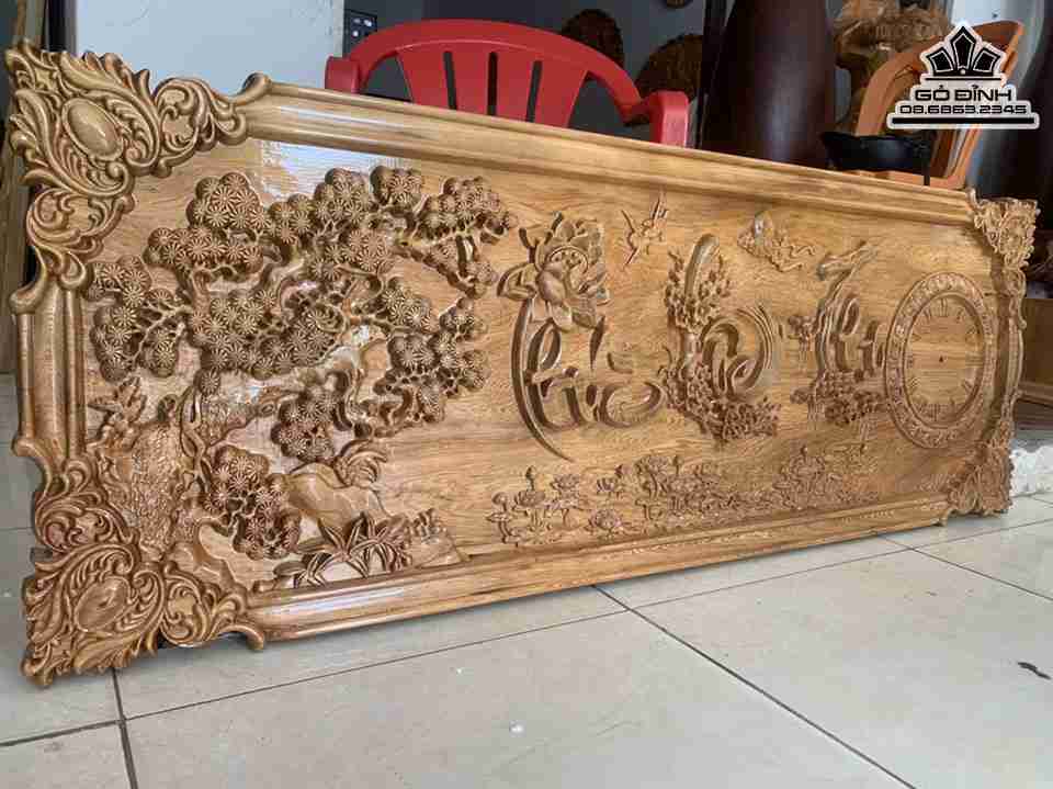 Tranh Đồng Hồ Gỗ Pơ Mu 