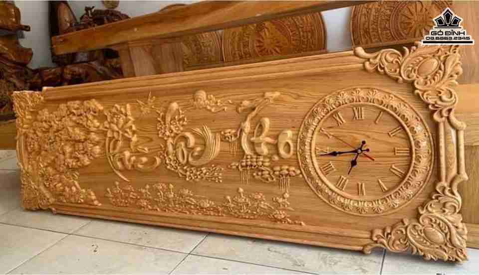 Tranh Đồng Hồ Gỗ Pơ Mu 